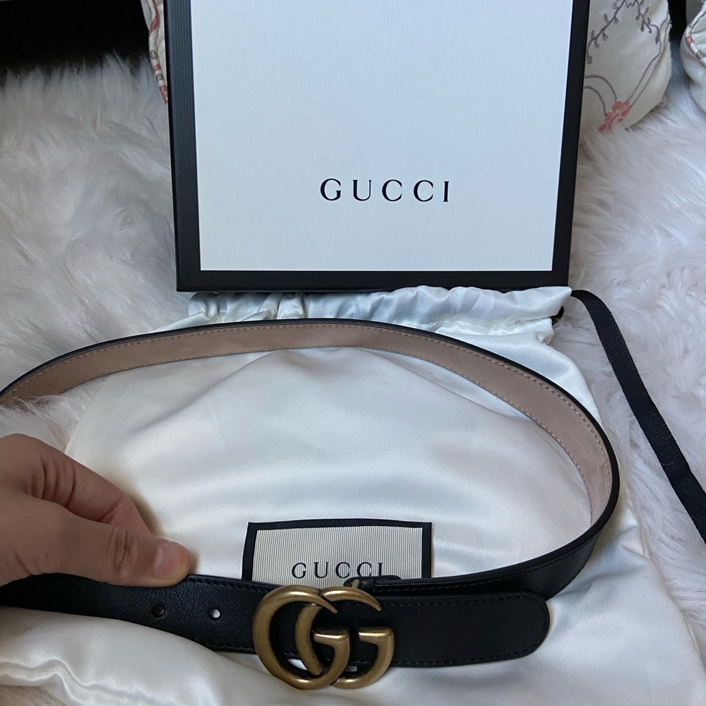 Gucci children’s leather double g belt